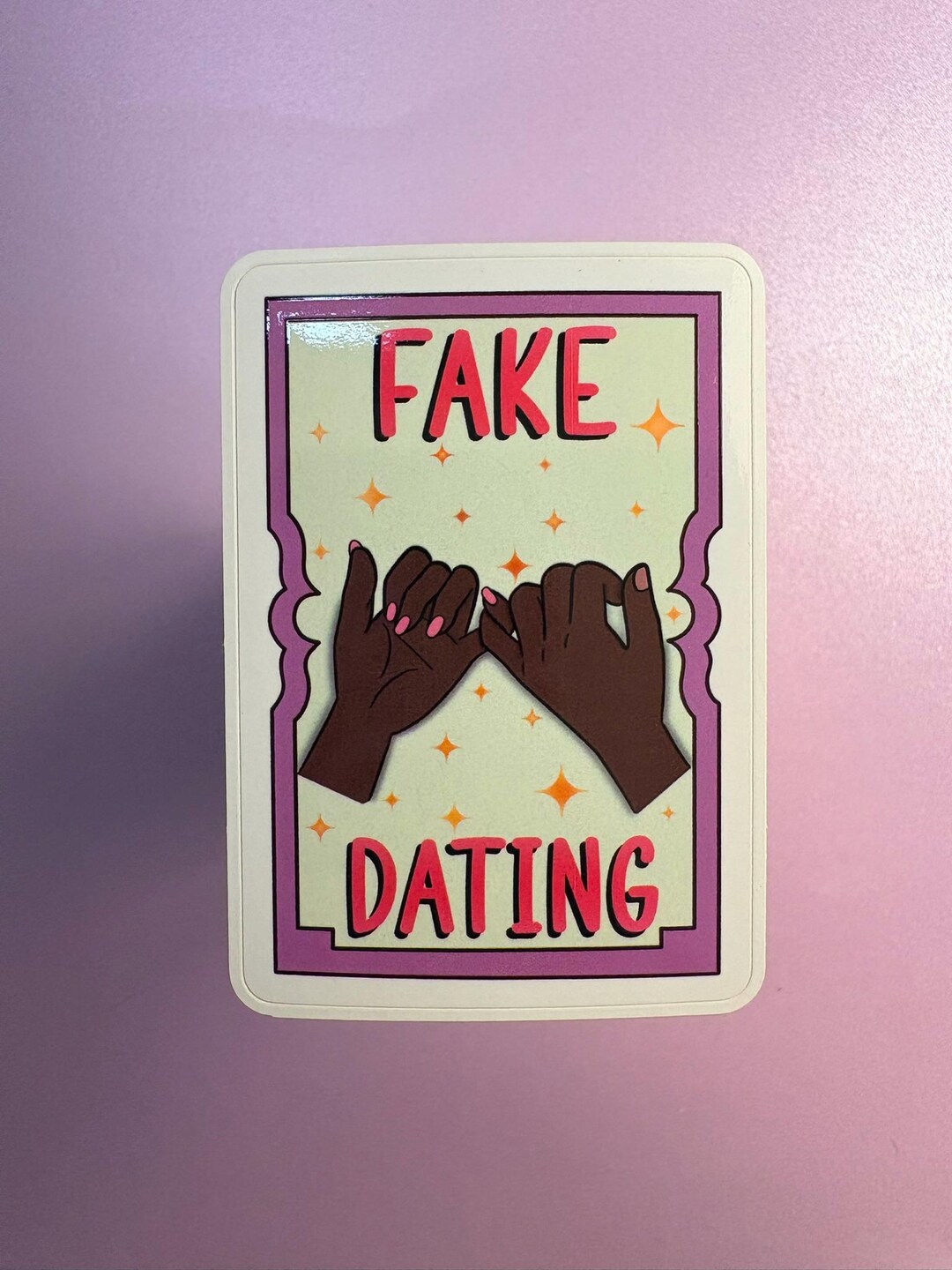 Fake Dating Romance Trope Sticker | Bookish Vinyl Sticker | Funny ...