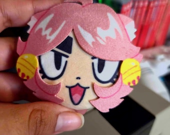 Deltarune Mad Mew Mew Squishy 3D Plush Button Pin