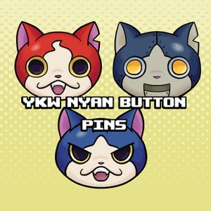 Yo-Kai Watch Nyans Cat Shaped Button Pins