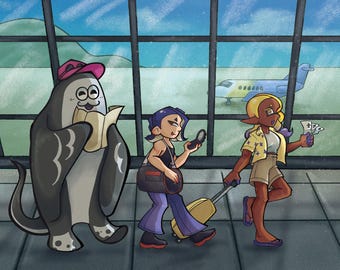 Splatoon 3 Deep Cut Travel Airport Print