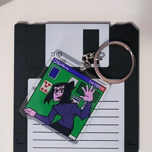 OK K.O.! Let's Be Heroes Professor Venomous Solitaire Acrylic Keychain