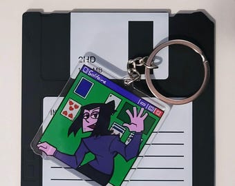OK K.O.! Let's Be Heroes Professor Venomous Solitaire Acrylic Keychain