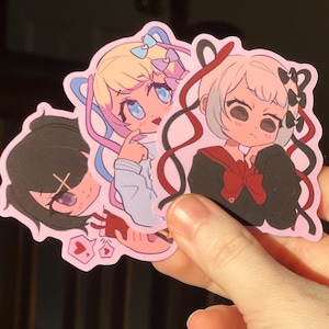 Needy Streamer Overload Vinyl Stickers 3.5&quot; || Kangel, Ame Chan
