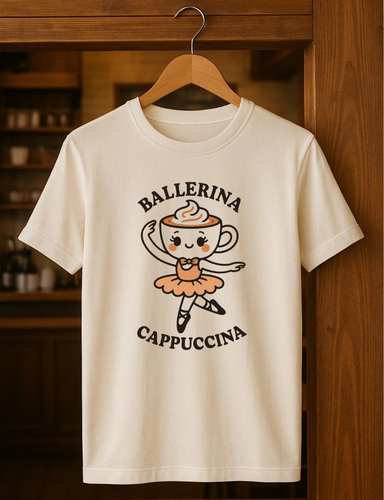 Tシャツ・カットソー Cappuccino In Cotton T-shirt Cappuccino T Shirt - Etsy