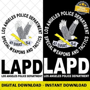 Los Angeles Police Department LAPD Swat Unit Rescue aangepaste digitale png-download