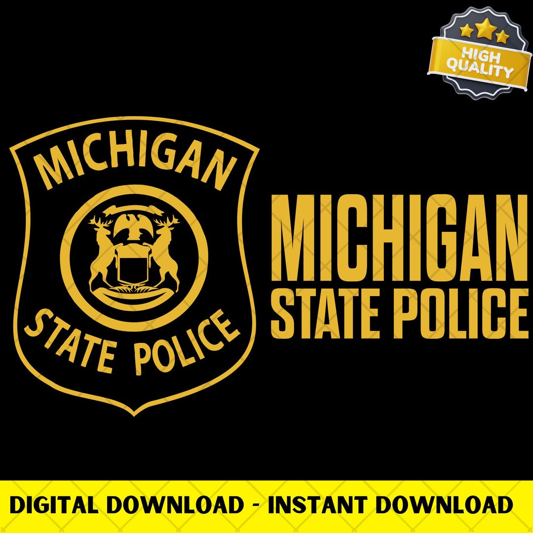 Police Michigan State Police Department Service PNG Digital Download - Etsy