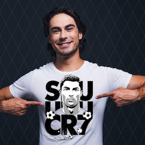Ronaldo Siuuuu PNG SVG - Digital Download, Football PNG Download, Cristiano Ronaldo CR7 , Football Shirt png, T-shirt Sublimation 07