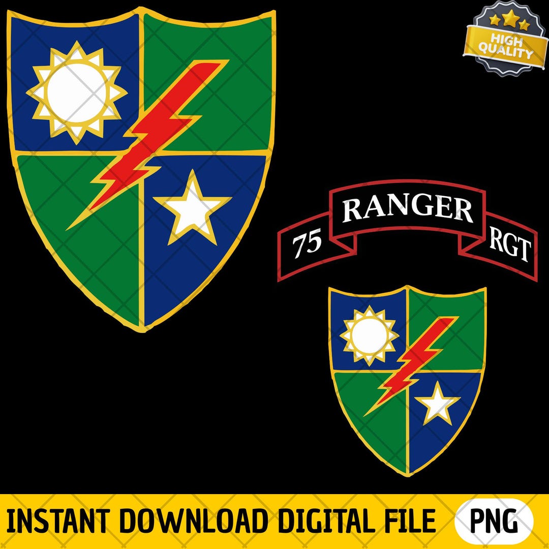 US Army Ranger 75 RGT Regiment Army Military Special Force Team PNG ...