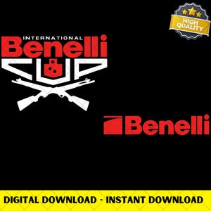 Benelli International Logo Black 2 Side PNG Digital Download