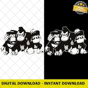 Donkey Kong Family PNG Digital Download