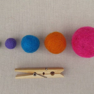 2cm Wool Felt Balls up to 40 pcs Your Choice of Colors image 3