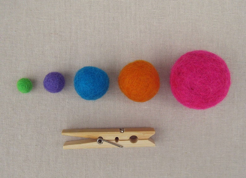 2cm Wool Felt Balls up to 40 pcs Your Choice of Colors image 3
