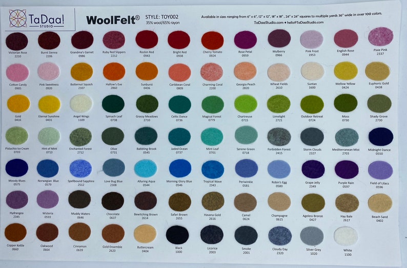 10 Sheets 12 x 12 in. Wool Blend Felt Squares Your Choice of Colors image 5