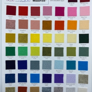 10 Sheets 12 x 12 in. Wool Blend Felt Squares Your Choice of Colors image 2