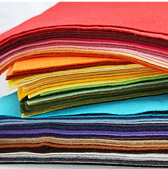 Choose 1-8 Sheets 24 X 24 In. Wool Blend Felt Squares Your Choice