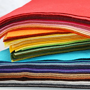 15 Sheets 12 x 12 in. - Wool Blend Felt Squares - Your Choice of Colors