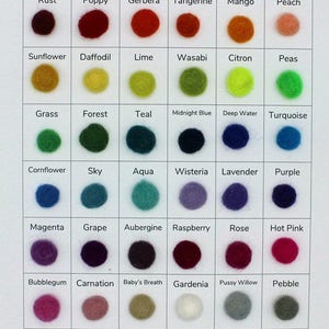 1 cm Wool Felt Balls Your Choice of Colors and Quantity 10 pcs up to 250 image 3