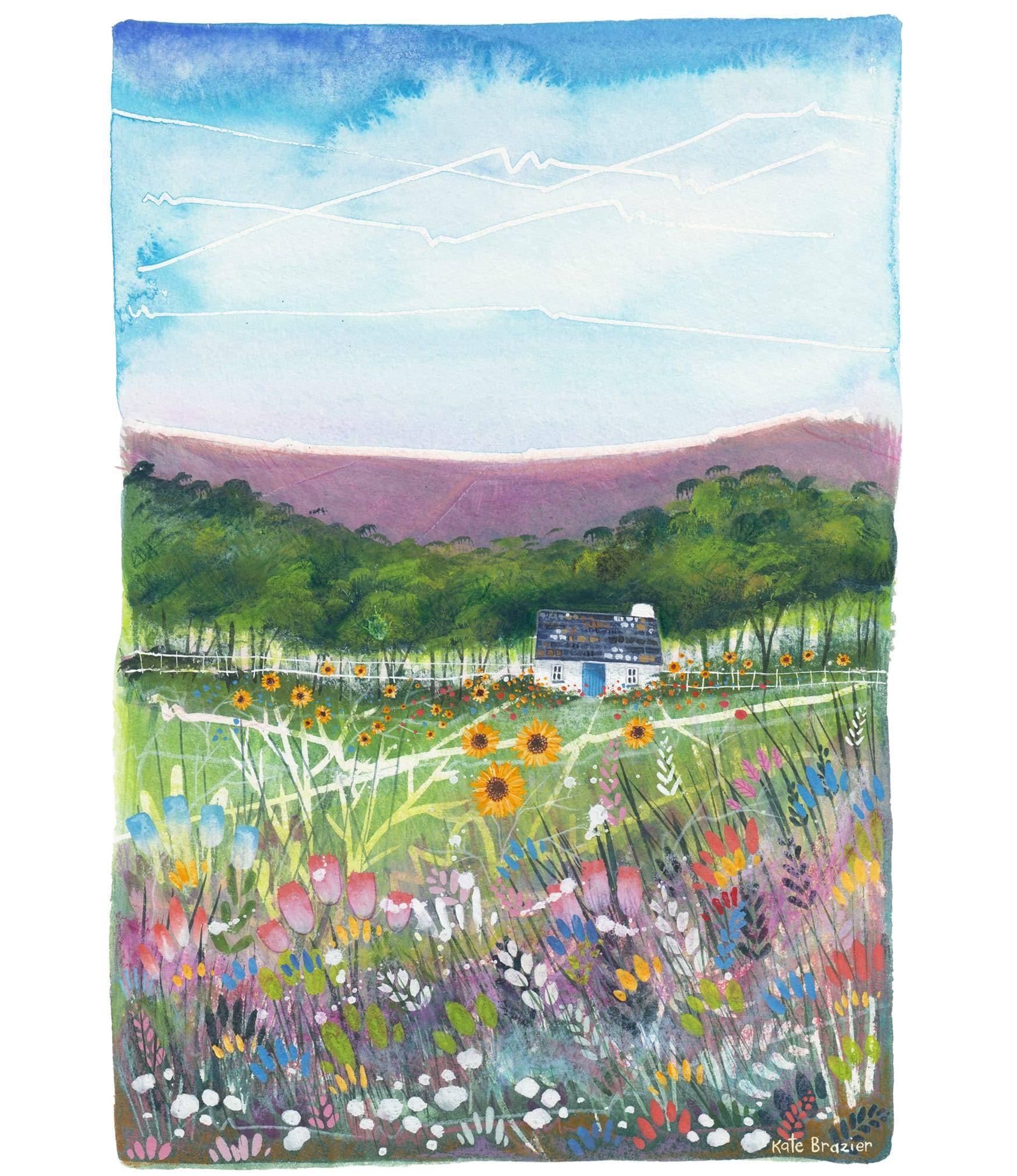 Sunflower Cottage - A5 & A4 - Signed Limited Edition Print - Etsy