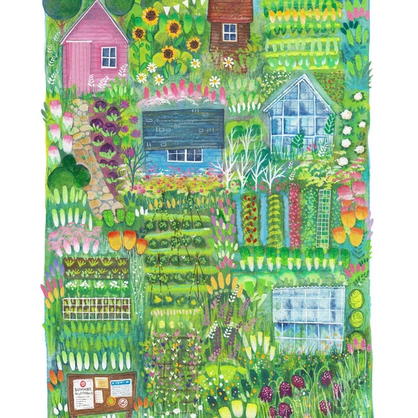 The Allotment Gardens - A5 & A4 - Signed Limited Edition Print