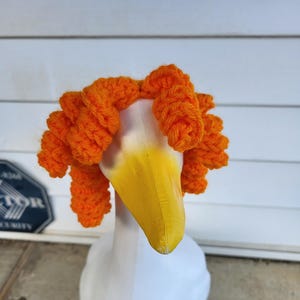 Curly hair goose outfit, goose costume, wig, hat hair, dress up, lawn goose
