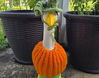 Pumpkin porch goose outfit, Halloween, Thanksgiving, autumn goose outfit, fall colors, pumpkin patch