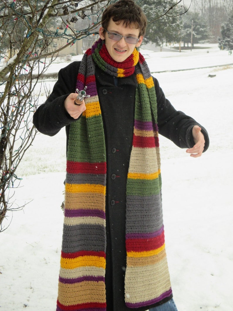 4th Doctor Who scarf crochet pattern DIGITAL FILE BBC the Etsy