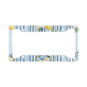Floral License Plate Frame, Elegant Car Decor, Spring Gift, Auto Accessory, Home Decor, Stylish Vehicle Frame
