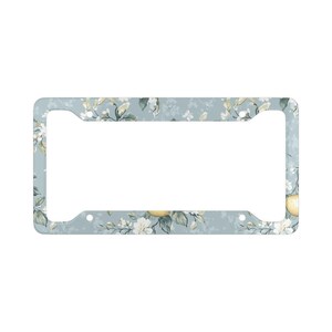 Floral License Plate Frame | Decorative Car Accessories, Unique Gift for Car Lovers, Home Decor, Customized Auto Frames