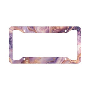 Elegant Marble License Plate Frame - Stunning Car Accessory, Unique Gift for Car Lovers, Customizable Auto Decor, Stylish Gift for Women