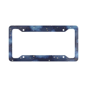 Celestial Stars License Plate Frame: Galaxy Themed Car Decor