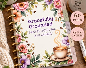 Christian Prayer Journal & Planner — 60-Page Printable Bible Study, Sermon Notes, Bible Reading Tracker
