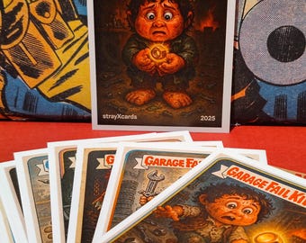 Fellowship GARAGE FAIL KIDS Trading Cards Complete 10 Card set - Garbage Pail Kids Gpk Custom Parody Cards - LotR Inspired - Unique Gift