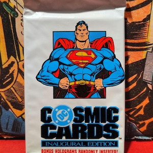 Vintage 1991 DC Cosmic Cards Inaugural Edition Trading Cards Sealed PACK- 12 Cards