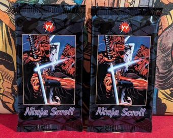 Vintage Ninja Scroll Yamato Trading Cards Italian 2 Sealed Packs 10 Cards Each