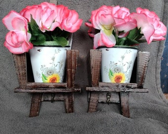 Hanging Flower Chairs Wall Decor