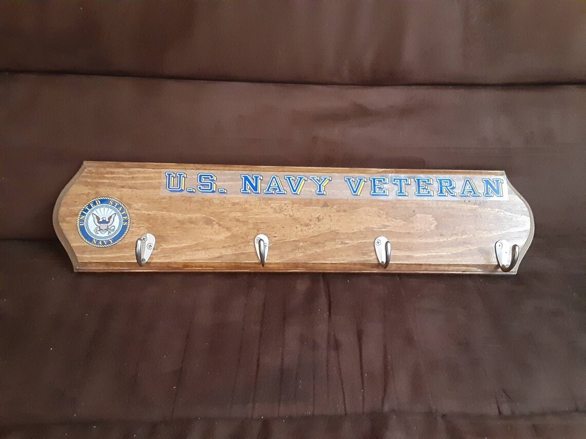 US Navy Veterans Coat Rack | Etsy