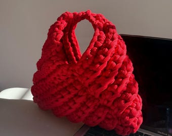 Crochet Mini Bag & Tote Pattern - T-Shirt Yarn (PDF Pattern)
