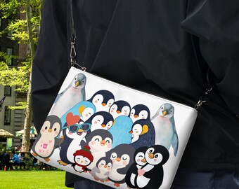 Crossbody Handbags, Vegan Leather Purses, Penguin Lovers Gift