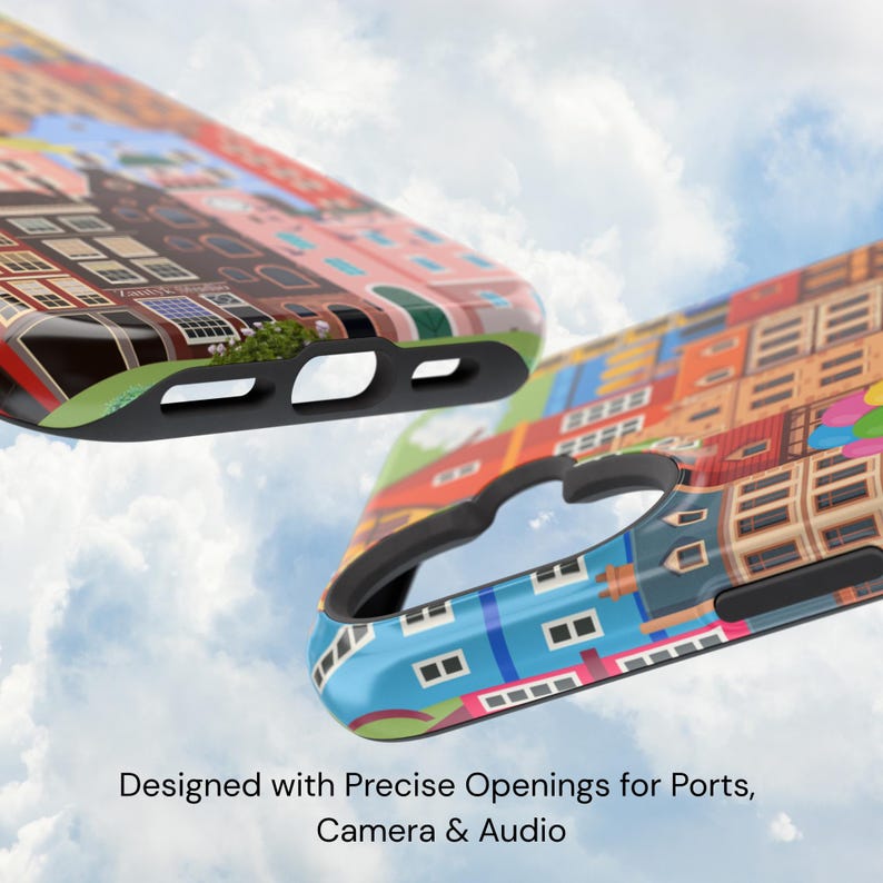 Colorful Colonial City iPhone Case, Magsafe Phone Case - Etsy