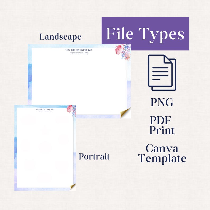 Spring Vision Board Printable | Canva Template and Digital Workbook ...