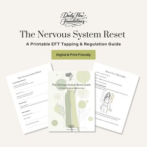 Utskrivbar guide för återställning av nervsystemet | EFT-tappningsarbetsblad för stresslindring (digital nedladdning)