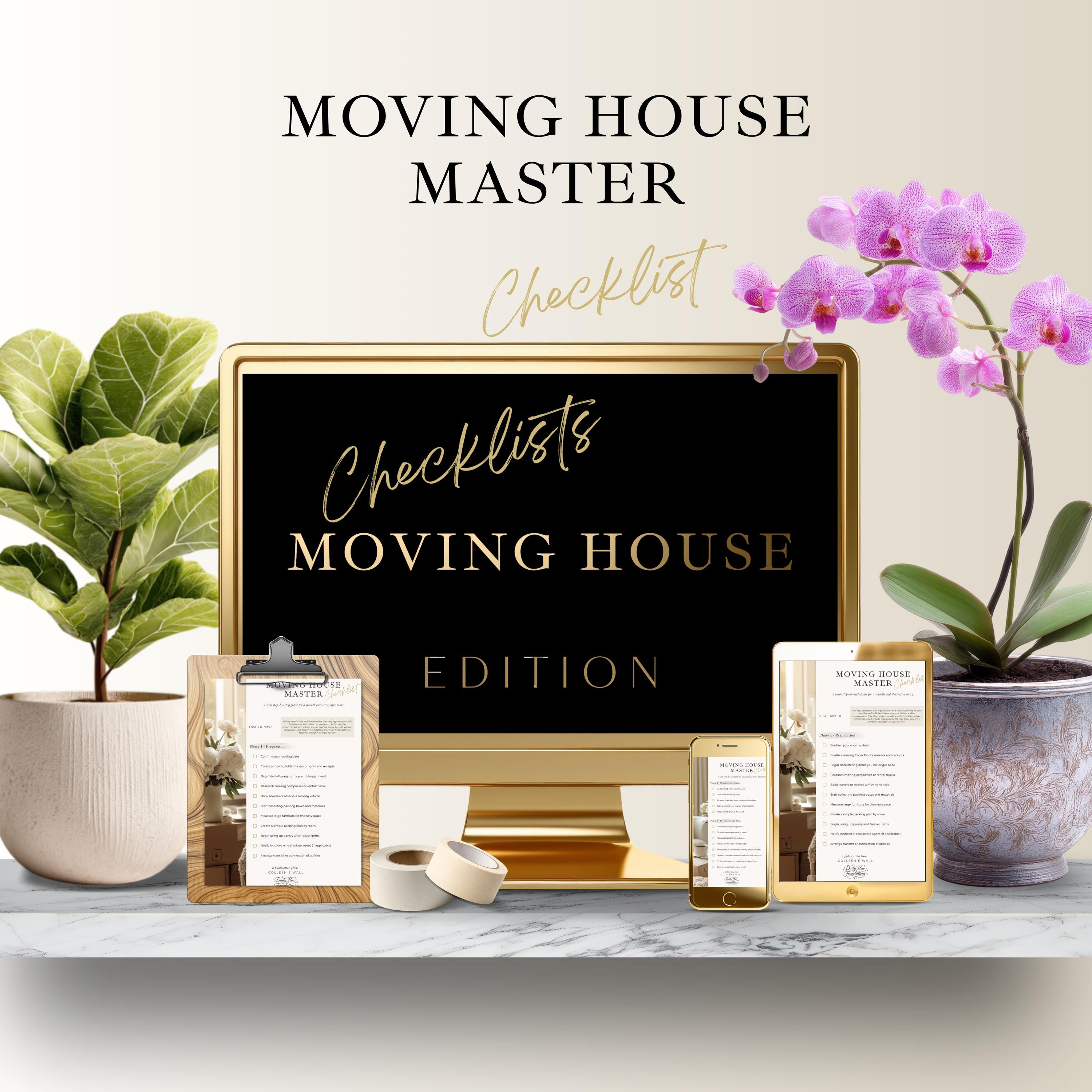 Moving House Master Checklist | Relocation Planner (digital PDF) - Etsy