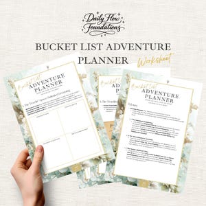 Planificador de aventuras / Descarga digital en PDF / Lista de deseos intencional y herramienta de visualización / Hoja de trabajo de diseño de vida / 365 días para ti