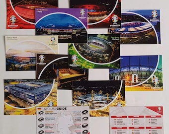 Full set 12 Postcards stadiums Germany 2020 football stadium soccer estadio Stade Stadion