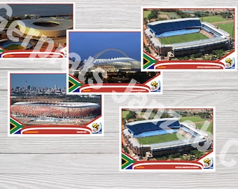 Full set 12 Postcards stadiums South Africa 2010 football stadium soccer estadio Stade Stadion