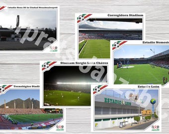 Full set 12 Postcards stadiums Mexico 1986 football stadium soccer estadio Stade Stadion