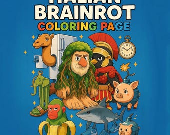 Dibujos para colorear de la podredumbre cerebral italiana: más de 100 páginas