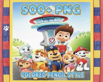 Paquete de imágenes PNG de cachorros para fiestas infantiles: Diseños para fiestas infantiles