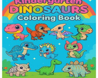 Libro para colorear de granjas y dinosaurios para niños