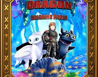 Cómo entrenar a tu dragón: más de 200 páginas para colorear (y 2 archivos extra)